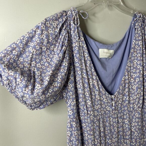 AUGUSTE The Label Jumpsuit Womens 10 Lavender Wide-Leg Juliette Scoop Neck - Picture 5 of 11